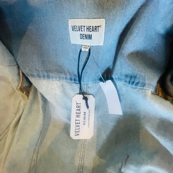 Velvet Heart Long Sleeve Denim Dress Vintage Blue Small - Picture 8 of 11
